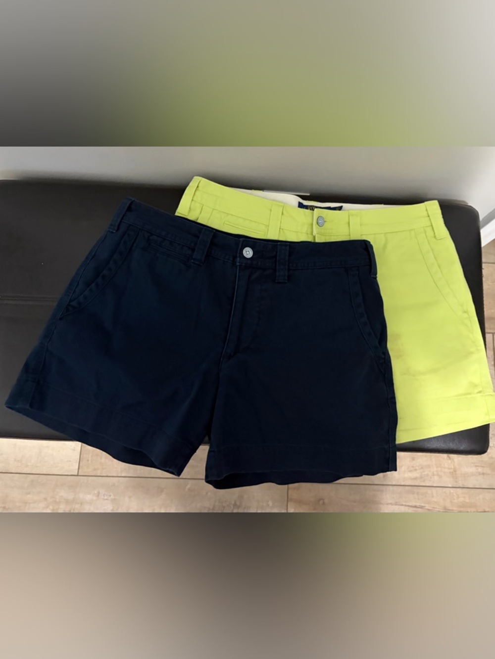 Ralph Lauren Navy and Lime Green Women’s Shorts
